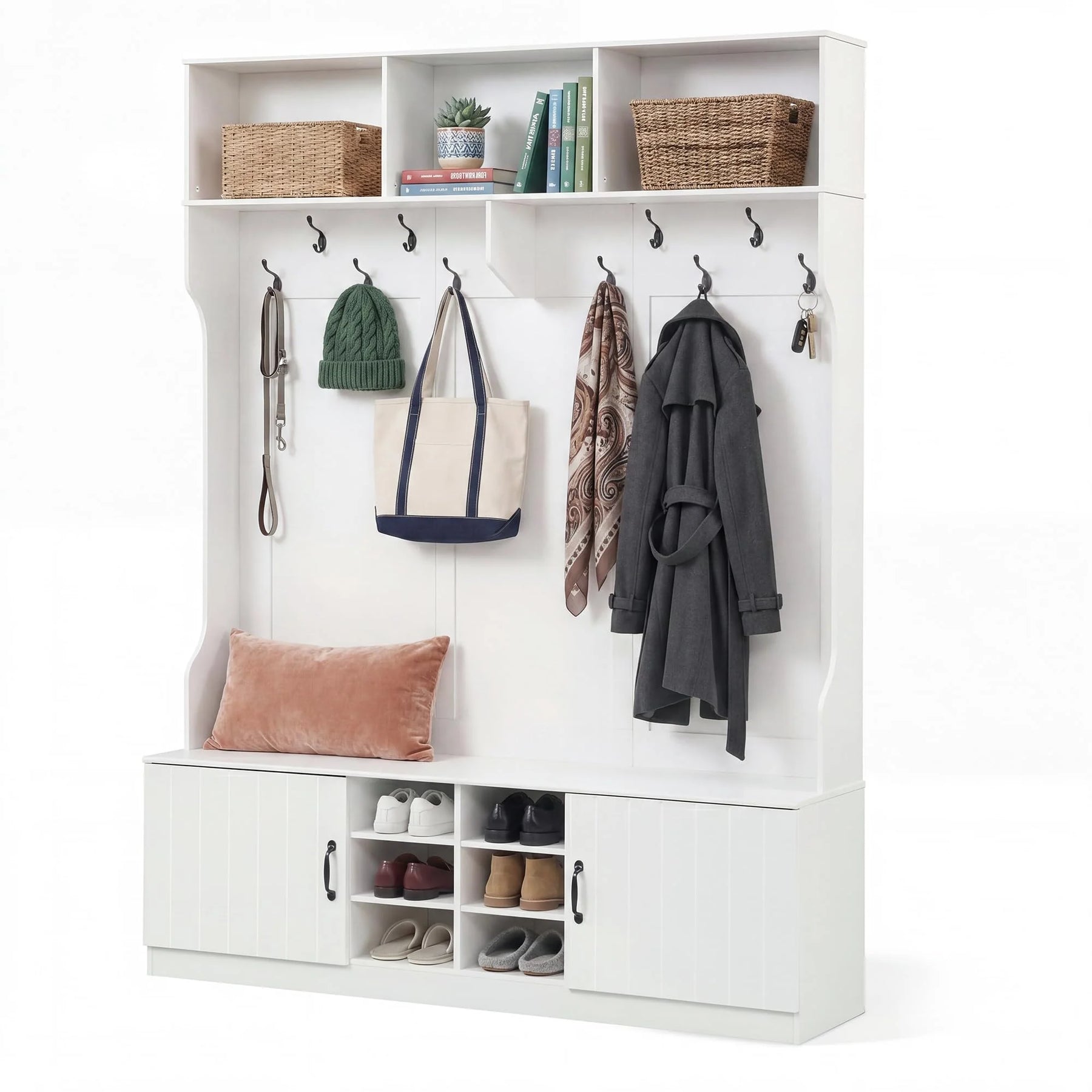 Tangkula Hall Tree with Bench and Shoe Storage - Product image 1