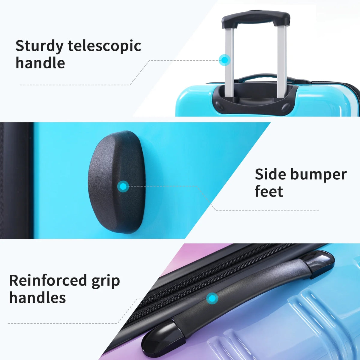 3 Piece Luggage Sets, Hard Shell Suitcase 20/24/28 in with TSA Lock and Spinner Wheels - Product image 22