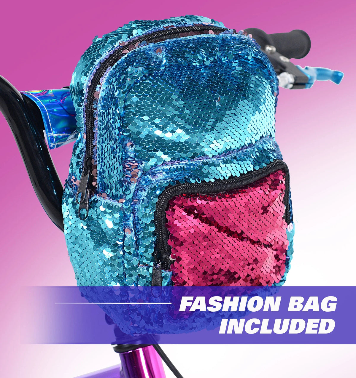 18" Illusion Girl'S Child Bike, Blue/Purple - Product image 5
