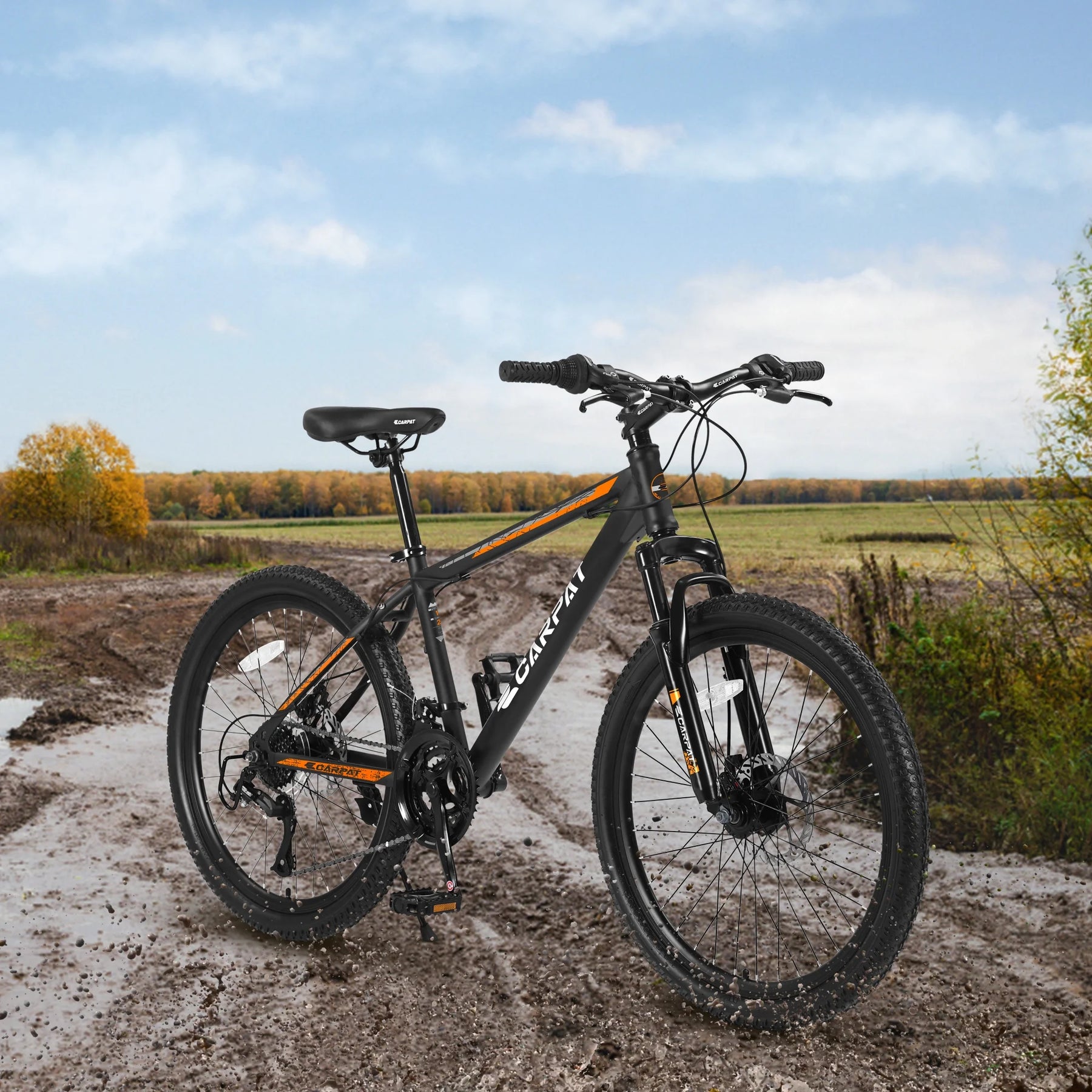 26 in Mountain Bike for Men, Adult Mountain Bike with Shimano 21 Speed & Disc Brakes, Black Orange - Product image 6