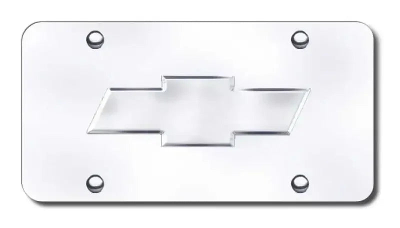 CHV.2.CC Automotive Gold License Plate Chrome Chevy New Logo