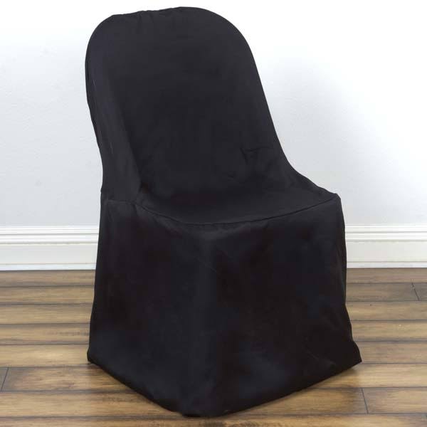 Efavormart Black Folding Chair Cover-Flat - Product image 1