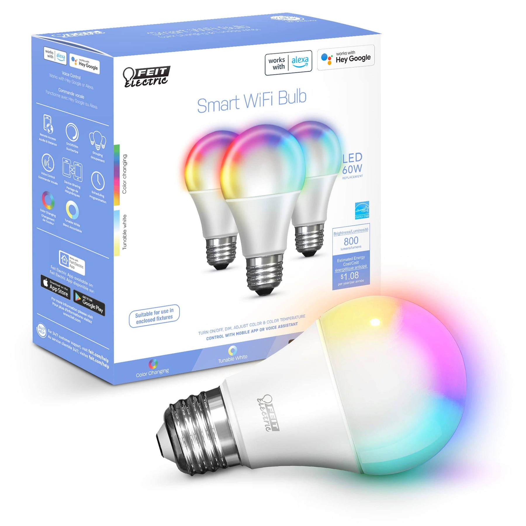 Feit Electric LED Smart Bulb 60W 3pk - Product image 1