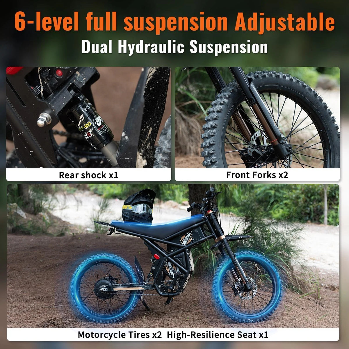 2000W Electric Dirt Bike for Adults Ridingtimes GT73 UL2849, Brushless Hub Motor - Product image 19