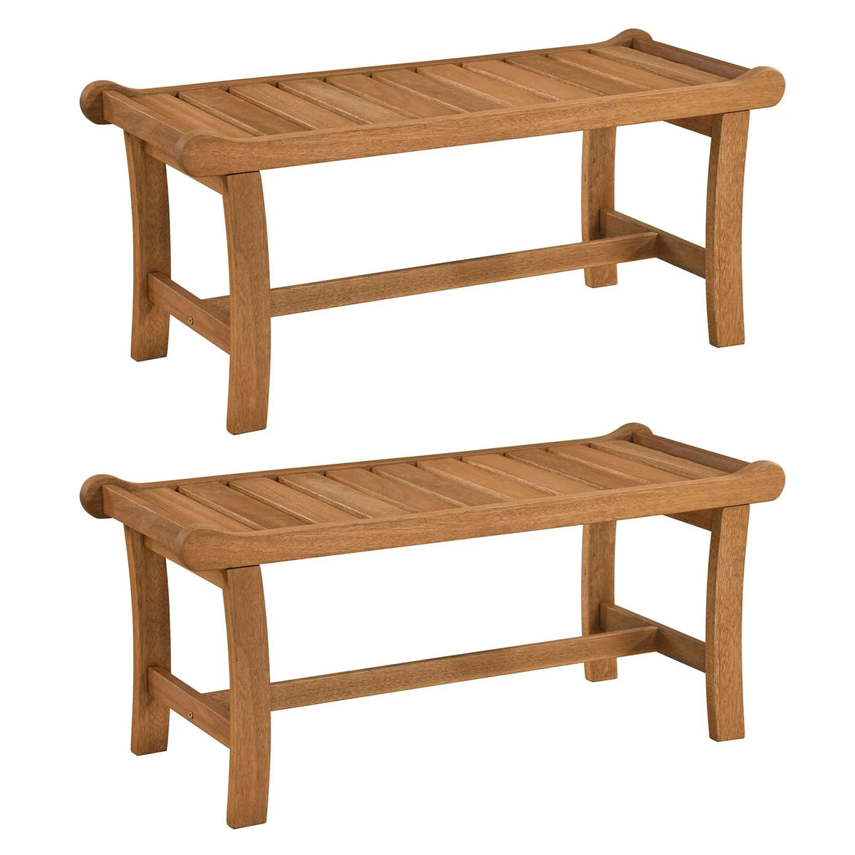 Tangkula 41.5" Patio Backless Bench with Slatted Seat - Product image 10