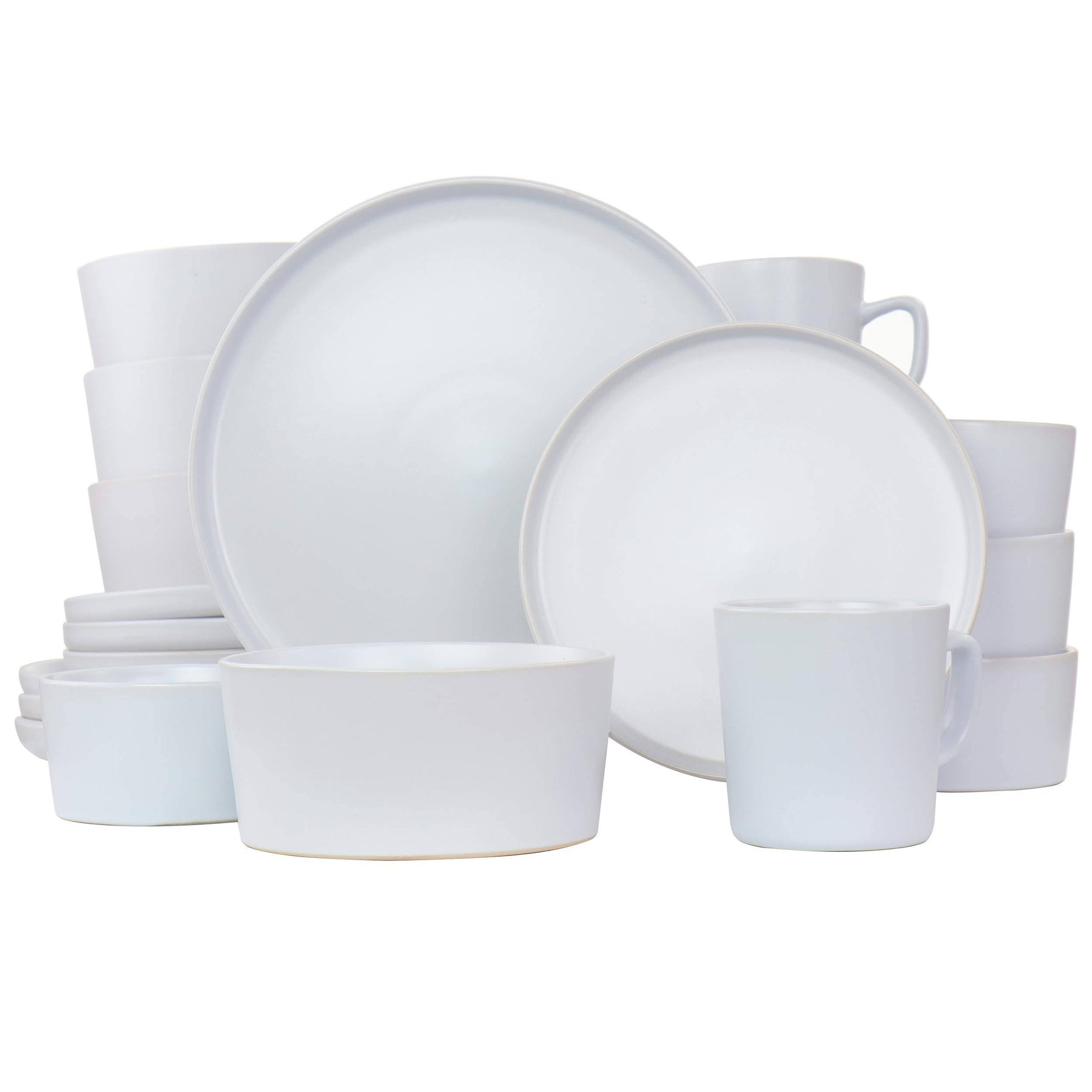 Elama Luxmatte 20-Piece Dinnerware Set, White - Product image 1