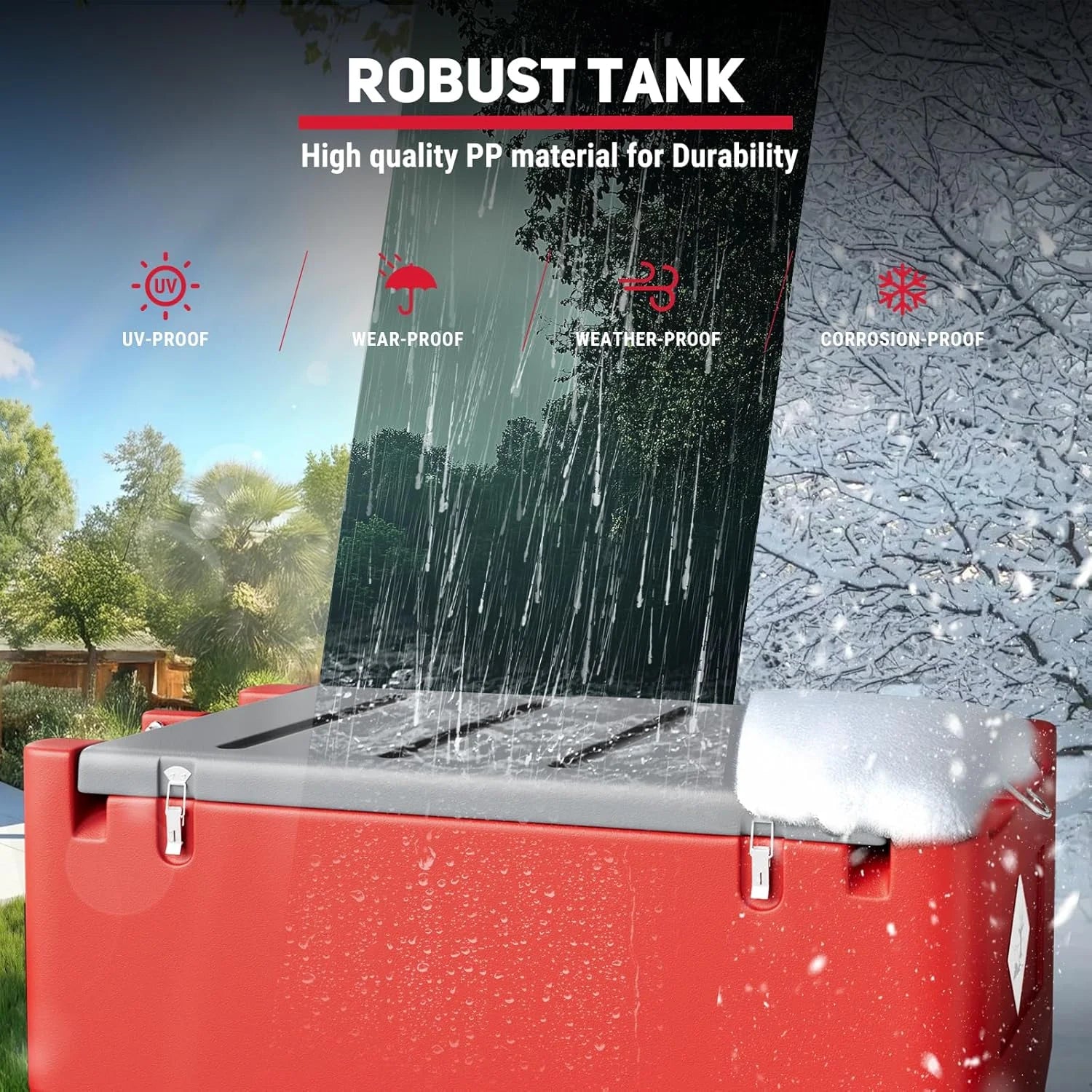 Fuel Transfer Tank, 50 Gallon for Gasoline & Diesel, Gas Tank with 10.6 GPM Fast Flow Rate 12V DC Transfer - Product image 7