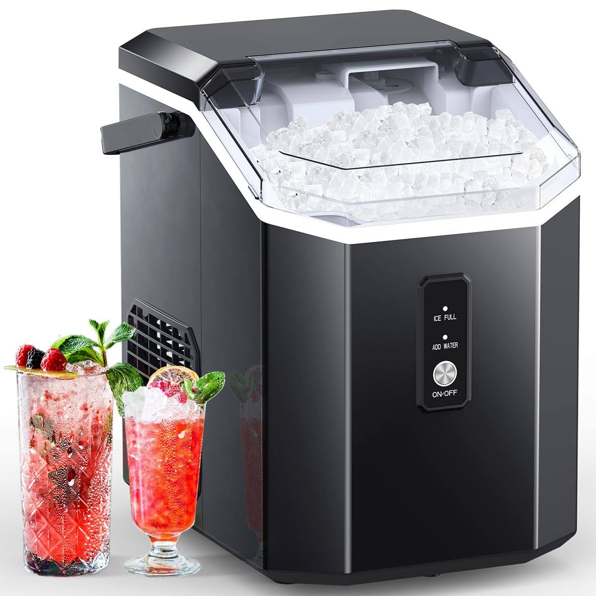 COWSAR Nugget Ice Maker, Portable Countertop Machine with Self-Cleaning, 34LBS/Day, Handle - Product image 1