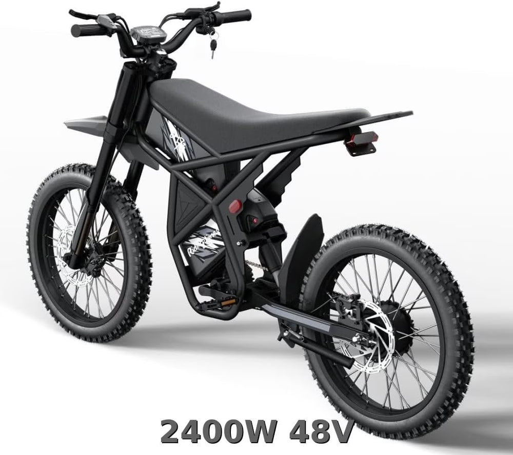 2000W Electric Dirt Bike for Adults Ridingtimes GT73 UL2849, Brushless Hub Motor, 18.2ah*2 Electric Bike with 25\ Tires Digital Screen